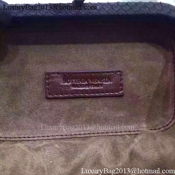 Bottega Veneta Snake Leather Knot Clutch BV8653 Black Bottega Veneta Snake Leather Knot Clutch BV8653 Black