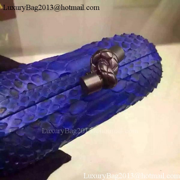 Bottega Veneta Snake Leather Knot Clutch BV8653 Blue Bottega Veneta Snake Leather Knot Clutch BV8653 Blue