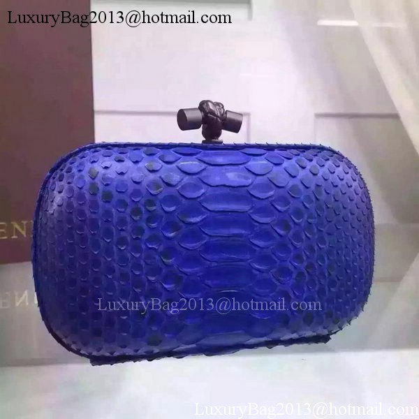 Bottega Veneta Snake Leather Knot Clutch BV8653 Blue Bottega Veneta Snake Leather Knot Clutch BV8653 Blue
