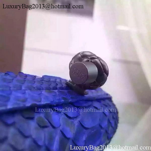 Bottega Veneta Snake Leather Knot Clutch BV8653 Blue Bottega Veneta Snake Leather Knot Clutch BV8653 Blue