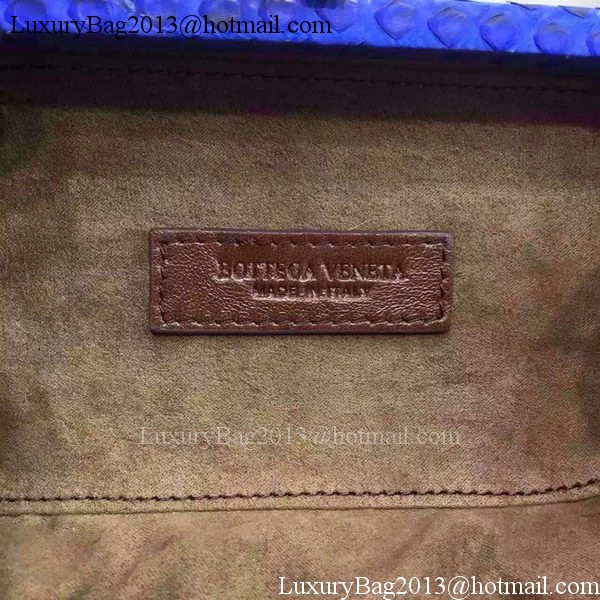 Bottega Veneta Snake Leather Knot Clutch BV8653 Blue Bottega Veneta Snake Leather Knot Clutch BV8653 Blue