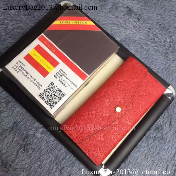 Louis Vuitton Monogram Empreinte WALLET M60565 Red Louis Vuitton Monogram Empreinte WALLET M60565 Red