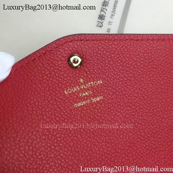 Louis Vuitton Monogram Empreinte WALLET M60565 Red Louis Vuitton Monogram Empreinte WALLET M60565 Red