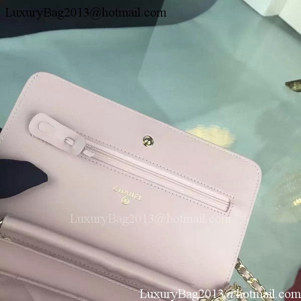 Chanel WOC mini Flap Bag Pink Sheepskin A5373 Gold