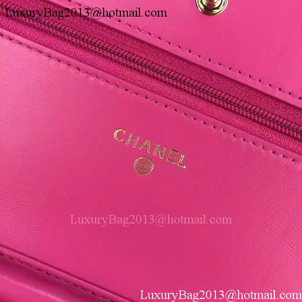 Chanel WOC mini Flap Bag Rose Sheepskin A5373 Gold Chanel WOC mini Flap Bag Rose Sheepskin A5373 Gold