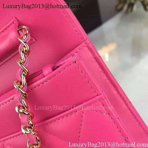 Chanel WOC mini Flap Bag Rose Sheepskin A5373 Gold Chanel WOC mini Flap Bag Rose Sheepskin A5373 Gold