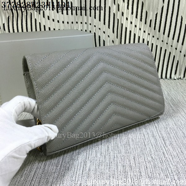 YSL Classic Monogramme Flap Bag Cannage Pattern Y377828L Grey