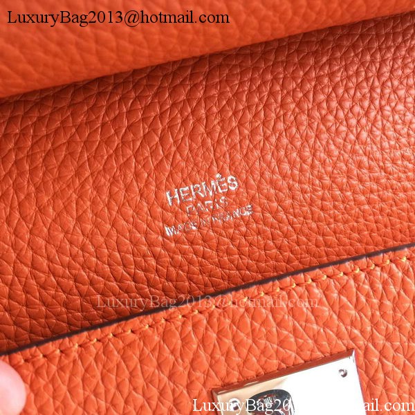 Hermes Jypsiere 31CM Shoulder Bag Calfskin Leather H0880 Orange Hermes Jypsiere 31CM Shoulder Bag Calfskin Leather H0880 Orange