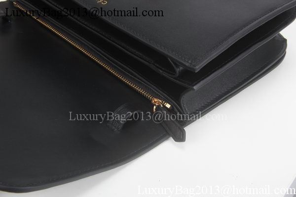 Celine Classic Box Flap Bag Calfskin Leather C3369 Black Celine Classic Box Flap Bag Calfskin Leather C3369 Black