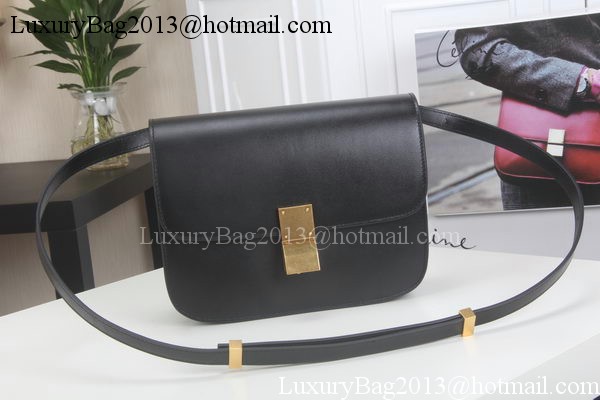 Celine Classic Box Flap Bag Calfskin Leather C3369 Black Celine Classic Box Flap Bag Calfskin Leather C3369 Black