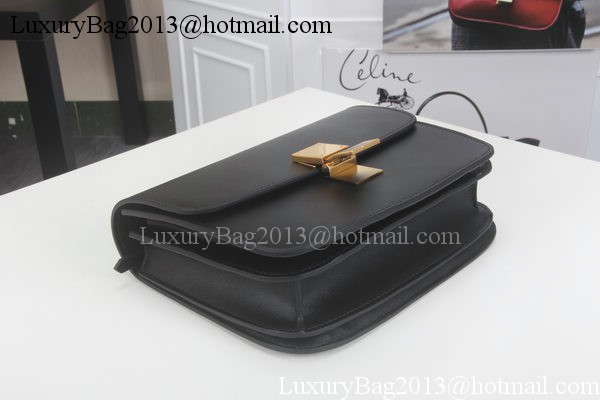 Celine Classic Box Flap Bag Calfskin Leather C3369 Black Celine Classic Box Flap Bag Calfskin Leather C3369 Black