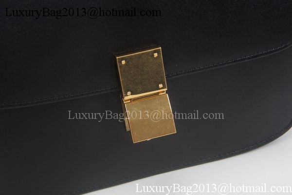 Celine Classic Box Flap Bag Calfskin Leather C3369 Black Celine Classic Box Flap Bag Calfskin Leather C3369 Black