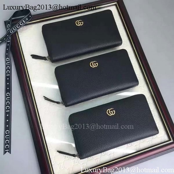 Gucci Leather Zip Around Wallet 456117 Black Gucci Leather Zip Around Wallet 456117 Black