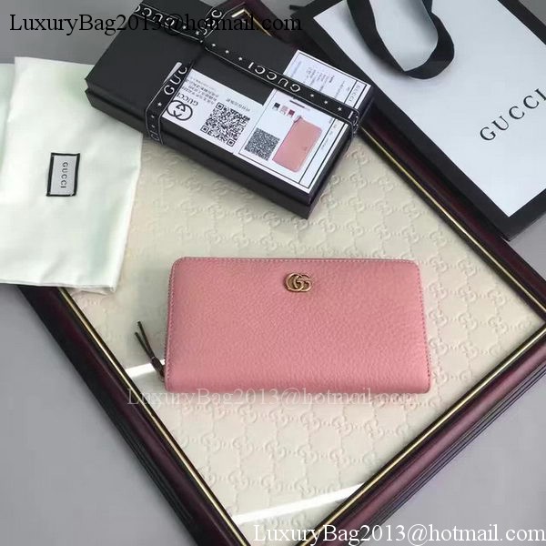 Gucci Leather Zip Around Wallet 456117 Pink Gucci Leather Zip Around Wallet 456117 Pink