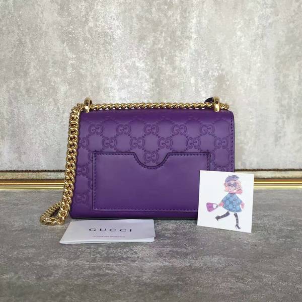 Gucci Padlock Gucci Signature Mini Shoulder Bag 409487A Purple Gucci Padlock Gucci Signature Mini Shoulder Bag 409487A Purple