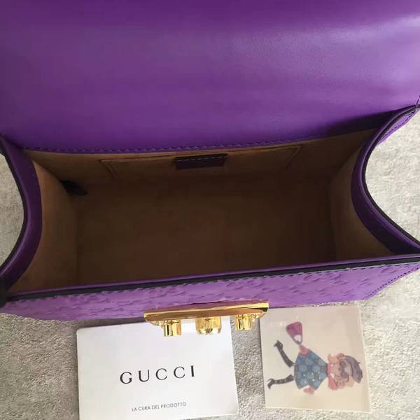 Gucci Padlock Gucci Signature Mini Shoulder Bag 409487A Purple Gucci Padlock Gucci Signature Mini Shoulder Bag 409487A Purple
