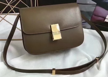 Celine Classic Box Flap Bag Smooth Leather C20447 Green