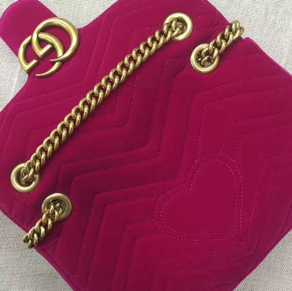 Gucci GG Marmont Suede Leather Mini Shoulder Bag 446744 Wine Gucci GG Marmont Suede Leather Mini Shoulder Bag 446744 Wine