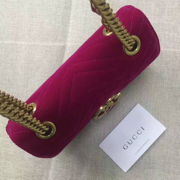 Gucci GG Marmont Suede Leather Mini Shoulder Bag 446744 Wine Gucci GG Marmont Suede Leather Mini Shoulder Bag 446744 Wine