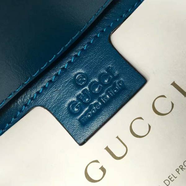 Gucci GG Marmont Suede Leather Medium Shoulder Bag 443497 Blue Gucci GG Marmont Suede Leather Medium Shoulder Bag 443497 Blue