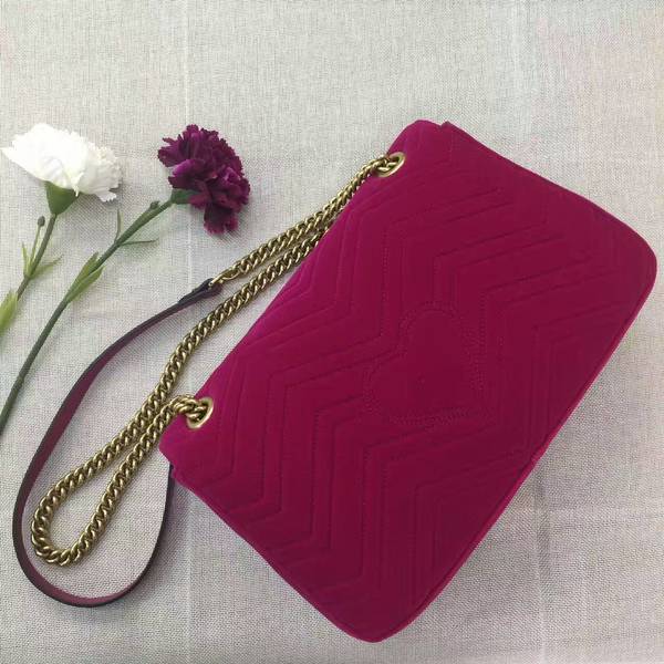 Gucci GG Suede Leather Shoulder Bag 443496 Wine Gucci GG Suede Leather Shoulder Bag 443496 Wine