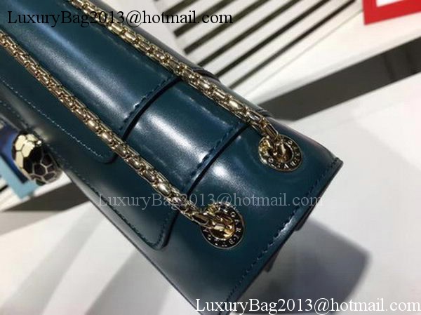 BVLGARI Medium Shoulder Bag Calfskin Leather BG2281 Blue BVLGARI Medium Shoulder Bag Calfskin Leather BG2281 Blue