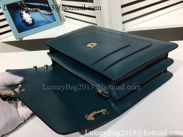 BVLGARI Medium Shoulder Bag Calfskin Leather BG2281 Blue BVLGARI Medium Shoulder Bag Calfskin Leather BG2281 Blue