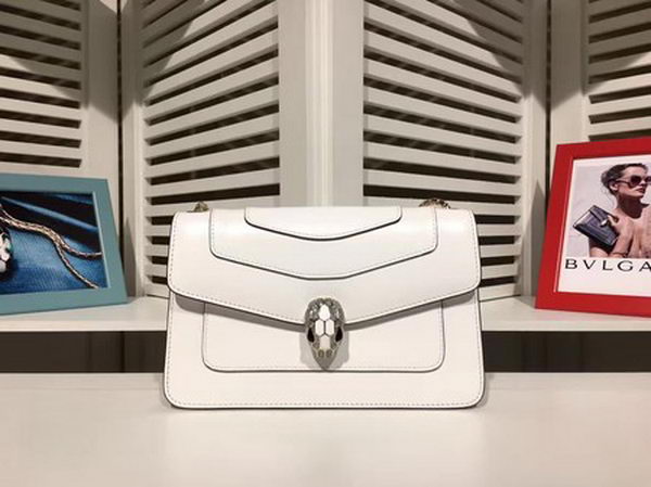 BVLGARI mini Shoulder Bag Calfskin Leather BG2282 White