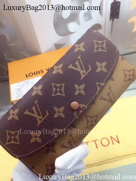 Louis Vuitton Monogram Canvas Emilie Wallet M60136 Brown Louis Vuitton Monogram Canvas Emilie Wallet M60136 Brown