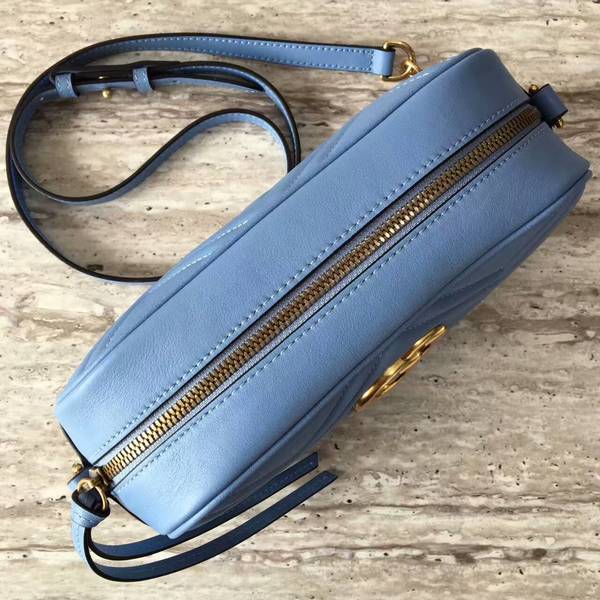 Gucci GG Marmont Matelasse Shoulder Bag 447632A Blue Gucci GG Marmont Matelasse Shoulder Bag 447632A Blue