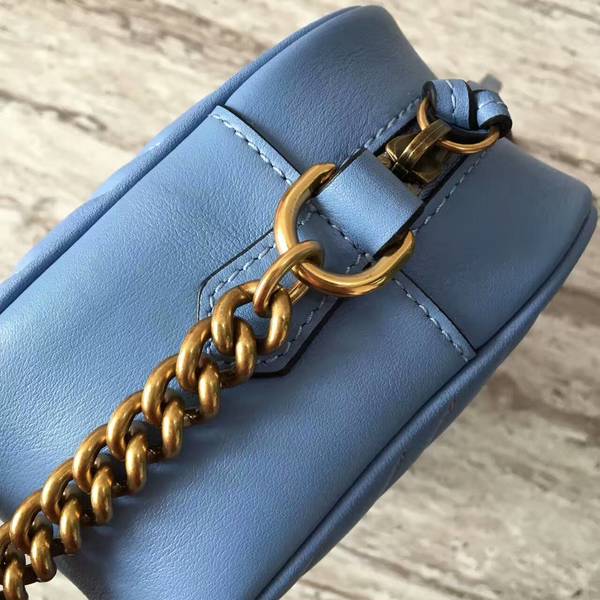 Gucci GG Marmont Matelasse Shoulder Bag 447632A Blue Gucci GG Marmont Matelasse Shoulder Bag 447632A Blue