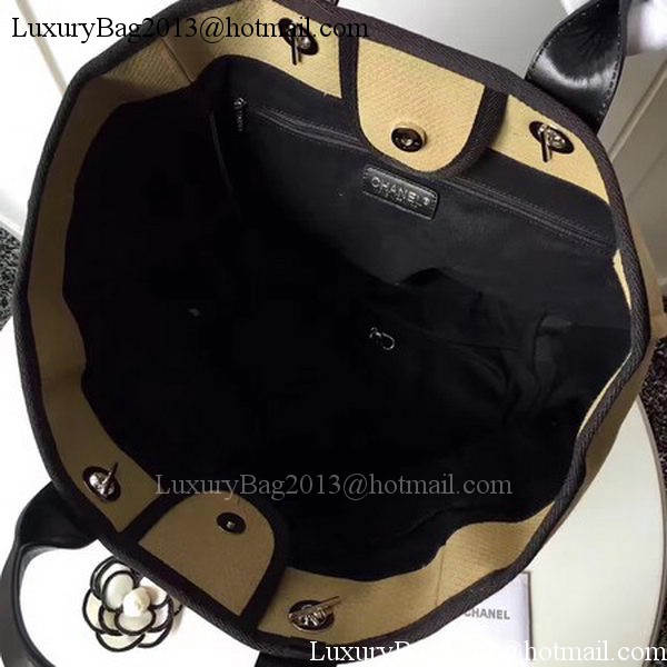 Chanel Large Canvas Tote Shopping Bag CHA1679 Apricot Chanel Large Canvas Tote Shopping Bag CHA1679 Apricot