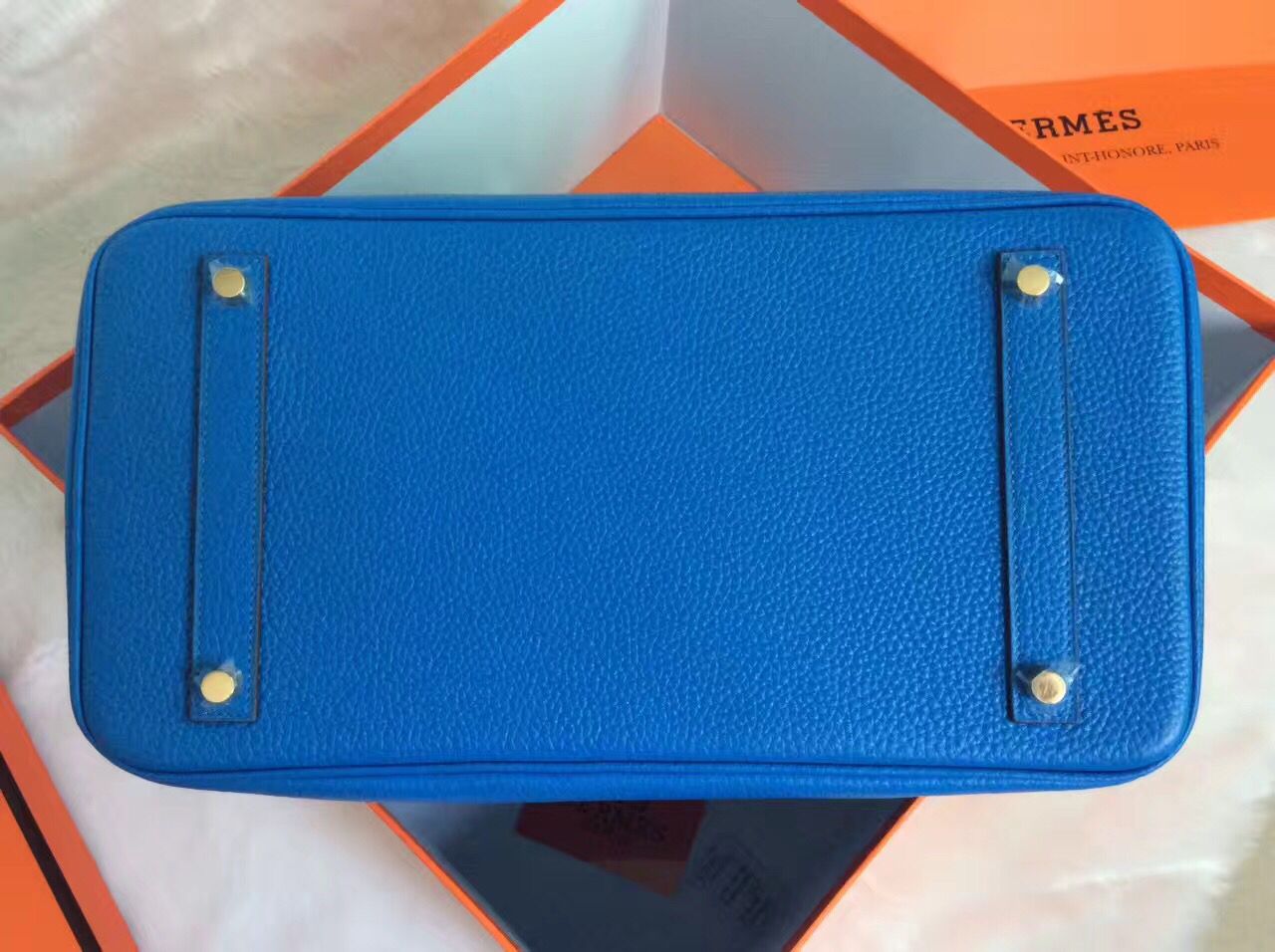 Hermes Birkin 30CM Tote Bag Blue Original Leather HB30 Glod Hermes Birkin 30CM Tote Bag Blue Original Leather HB30 Glod