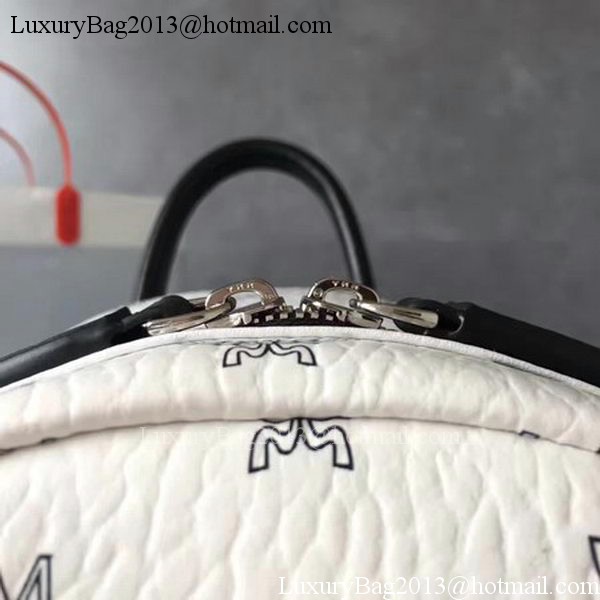 MCM Medium Top Studs Backpack MCM0039 White MCM Medium Top Studs Backpack MCM0039 White