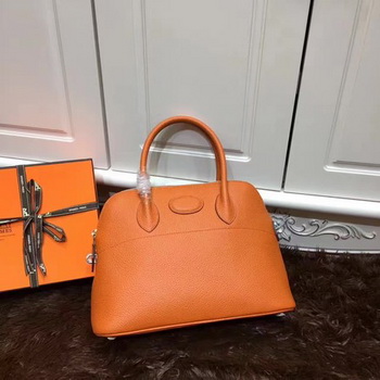 Hermes Bolide 31CM Calfskin Leather Tote Bag B3302 Orange