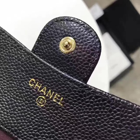 Chanel Tri-Fold Wallet Cannage Pattern Leather CHA5262 Black Chanel Tri-Fold Wallet Cannage Pattern Leather CHA5262 Black