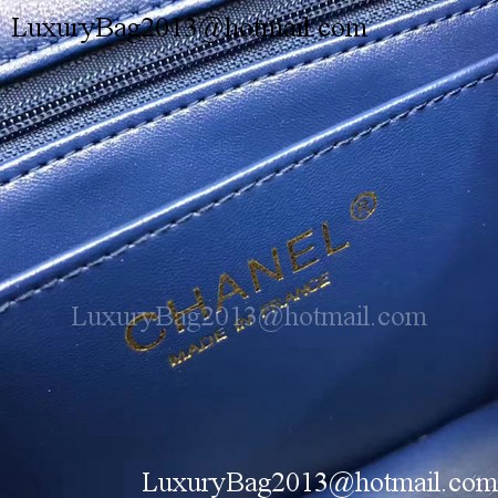 Chanel Classic MINI Flap Bag Original Sheepskin Leather A1115 Blue Chanel Classic MINI Flap Bag Original Sheepskin Leather A1115 Blue