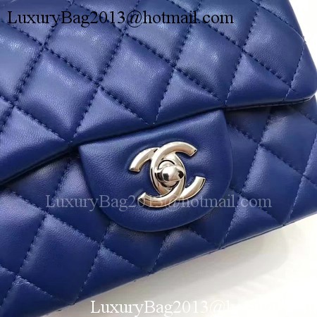 Chanel Classic MINI Flap Bag Original Sheepskin Leather A1115 Blue Chanel Classic MINI Flap Bag Original Sheepskin Leather A1115 Blue