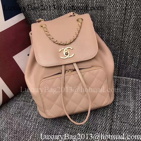 Chanel Original Leather Backpack CHA2590 Apricot Chanel Original Leather Backpack CHA2590 Apricot