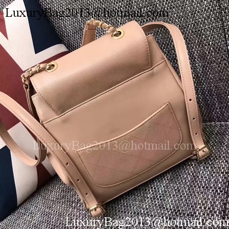 Chanel Original Leather Backpack CHA2590 Apricot Chanel Original Leather Backpack CHA2590 Apricot