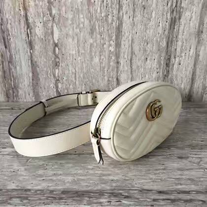 Gucci GG Marmont Quilted Leather Bag 476434 White Gucci GG Marmont Quilted Leather Bag 476434 White