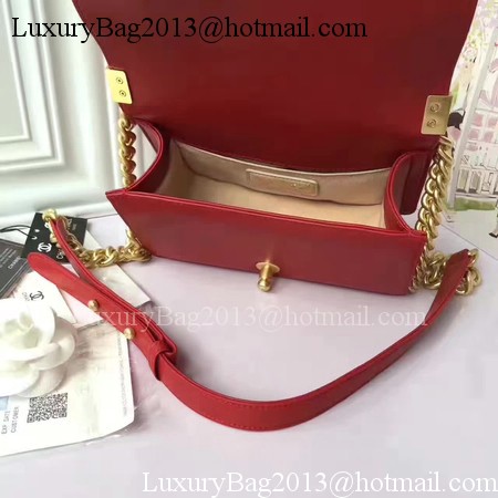 Boy Chanel Flap Shoulder Bag Sheepskin Leather A67085E Red Boy Chanel Flap Shoulder Bag Sheepskin Leather A67085E Red