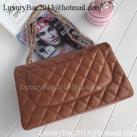 Chanel 2.55 Series Flap Bags Brown Original Sheepskin A1112 Gold Chanel 2.55 Series Flap Bags Brown Original Sheepskin A1112 Gold