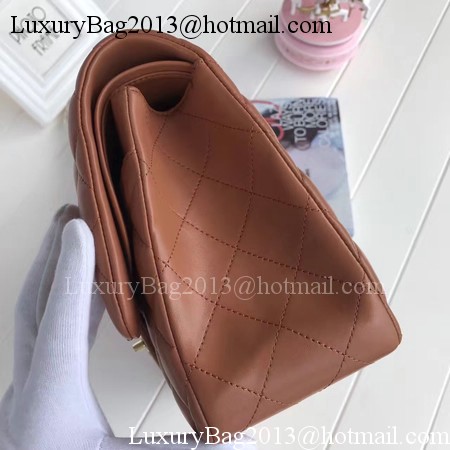 Chanel 2.55 Series Flap Bags Brown Original Sheepskin A1112 Gold Chanel 2.55 Series Flap Bags Brown Original Sheepskin A1112 Gold