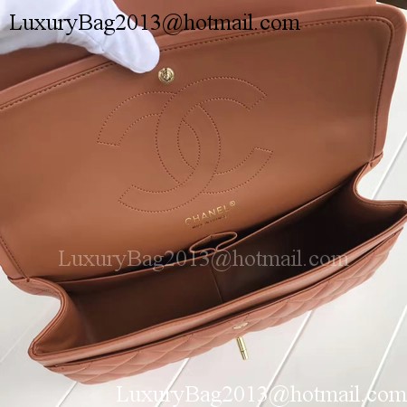 Chanel 2.55 Series Flap Bags Brown Original Sheepskin A1112 Gold Chanel 2.55 Series Flap Bags Brown Original Sheepskin A1112 Gold