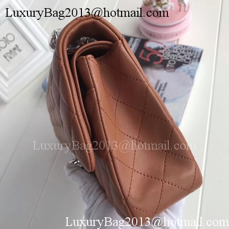 Chanel 2.55 Series Flap Bags Brown Original Sheepskin A1112 Silver Chanel 2.55 Series Flap Bags Brown Original Sheepskin A1112 Silver