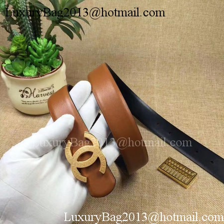 Chanel 30mm Leather Belt CH5233 Brown