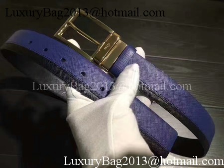 Prada Leather Belt PD0806 Blue Prada Leather Belt PD0806 Blue