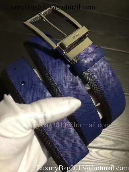 Prada Leather Belt PD0806 Blue Prada Leather Belt PD0806 Blue