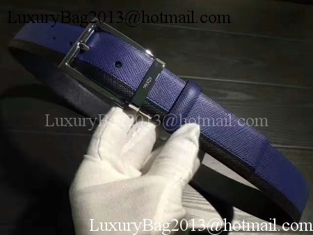 Prada Leather Belt PD0806 Blue Prada Leather Belt PD0806 Blue